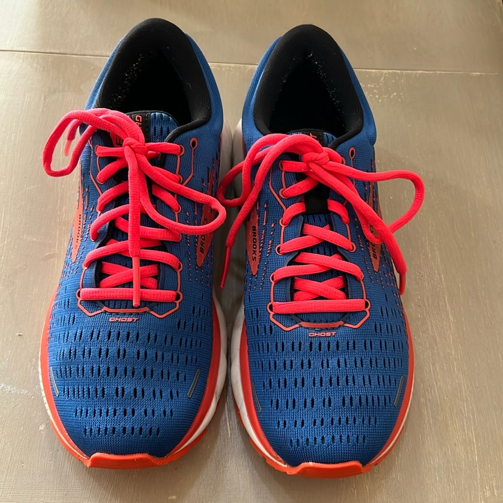 Brooks Ghost 13 Running Shoes, blue/red, size 7